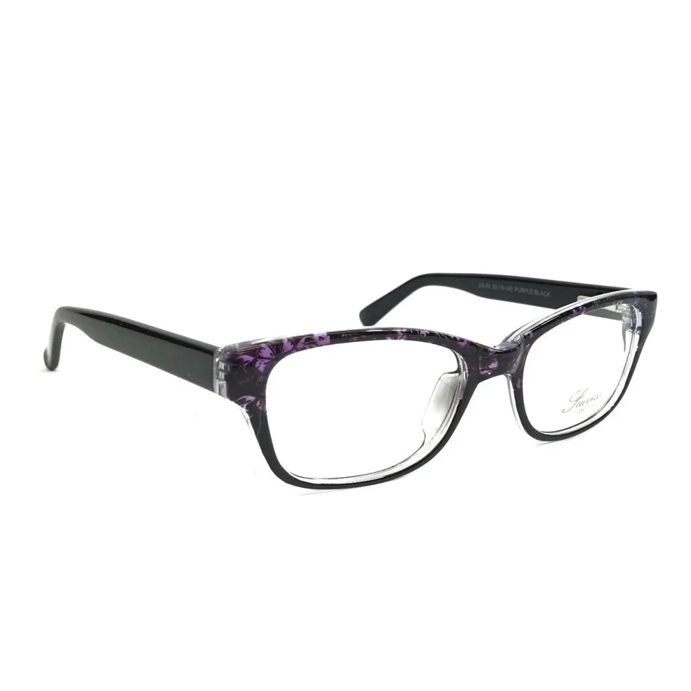 Success Eyeglasses Frames SS-83 PURPLE/BLACK Rectangle Full Rim 50-19-140
